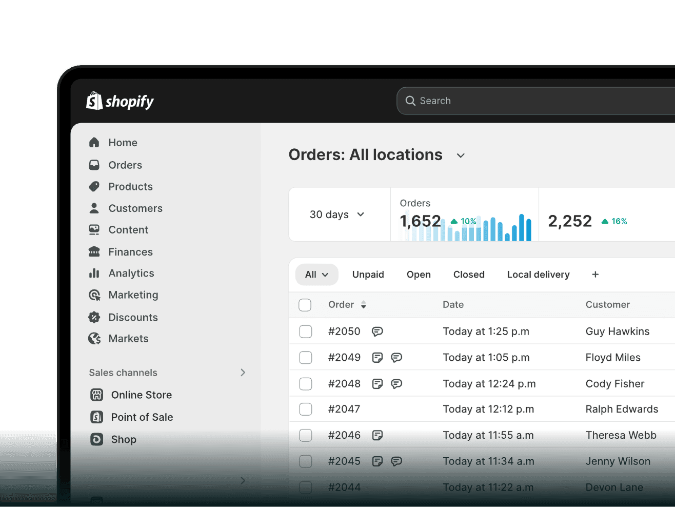 Shopify Dashboard